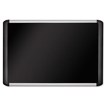 MasterVision® Black Fabric Bulletin Board, 48 X 96, Silver-black freeshipping - TVN Wholesale